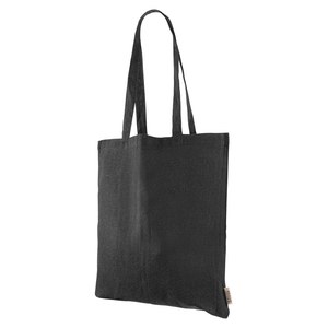 EgotierPro 50648 - 100% Recycled Cotton Long Handle Bag TELL Black