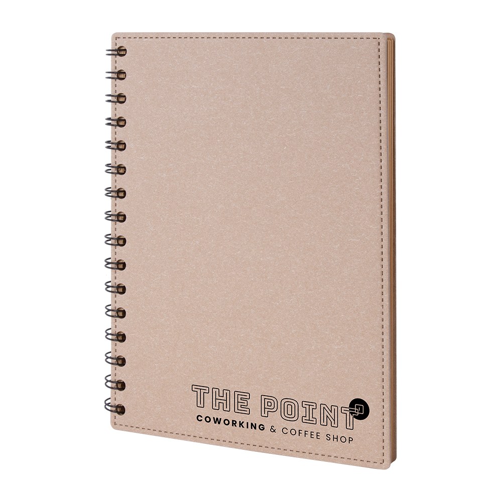 EgotierPro 50675 - Recycled Cardboard Notebook, 60 Lined Sheets CASEN