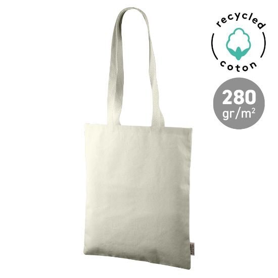 EgotierPro 50686R - Spain-Made Recycled Cotton Bag, 280gr/m2 SPAIN
