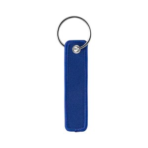 EgotierPro 50700 - Polyester Elongated Textile Keychain SILBÓN