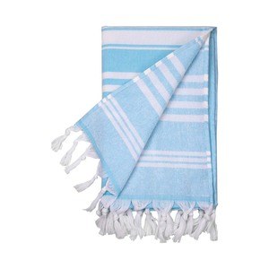 EgotierPro 52036 - 100% Cotton Pareo Towel with Fringes CAYMAN