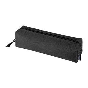 EgotierPro 52069 - 600D RPET Polyester Pencil Case with Sporty Cord MARIE Black