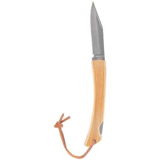 EgotierPro 52542 - Stainless Steel Bamboo Knife with Cord HABA