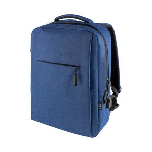 EgotierPro 52528 - RPET Polyester Backpack with USB Port Blue