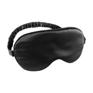 EgotierPro 52529 - Soft Satin Comfortable Eyemask SIROS Black