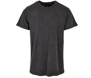 BUILD YOUR BRAND BY190 - ACID WASHED ROUND NECK TEE