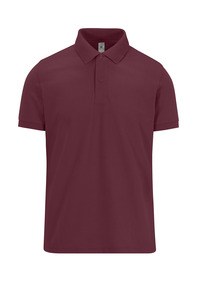 B&C CGPU424 - MY POLO 180 Men’s short sleeves Burgundy