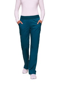 Cherokee CHWWE110 - Ladies’ mid-rise pull-on cargo trousers Caribbean Blue