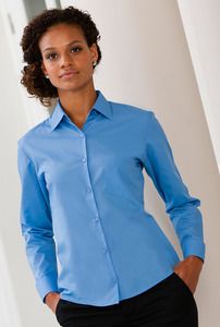 Russell Collection J934F - Womens long sleeve polycotton easycare poplin shirt