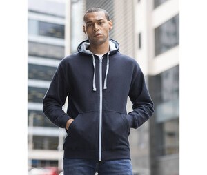 AWDIS JH053 - Contrast zipped hoodie