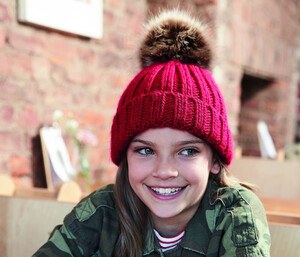 Beechfield B412B - Childrens hat with pompom