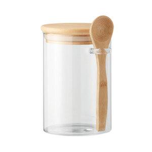 GiftRetail MO6247 - BOROSPOON Glass jar with spoon 600 ml