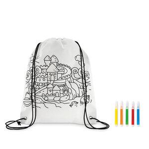 GiftRetail MO9887 - CARRYDRAW Non woven kids bag with pens