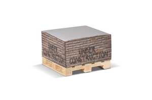 TopPoint LT91815 - Cube pad white + wooden pallet 10x10x5cm