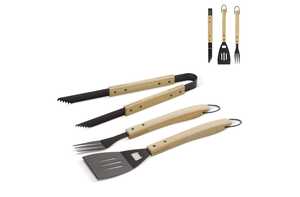 TopPoint LT94523 - Barbecue tool set wood