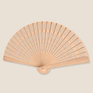 EgotierPro 22049 - Ornamental Wooden Fan with Designs SWEET