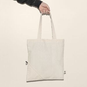 EgotierPro 38087 - Cotton Bag with Long Handles & Pocket CLOSE