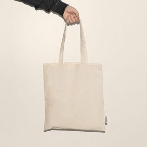 EgotierPro 52034 - Organic Cotton Bag with Long Handles FLEUR