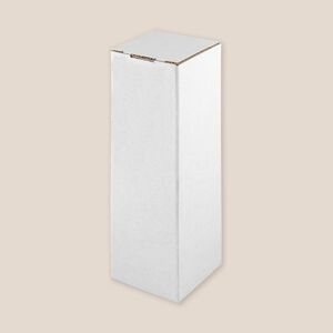 EgotierPro 52094 - White Self-Assembling Cardboard Bottle Box BOTTLE
