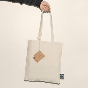 EgotierPro 52526 - Fairtrade Cotton Bag with 70cm Handles SCAR