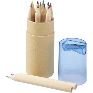 GiftRetail 107068 - Hef 12-piece coloured pencil set with sharpener