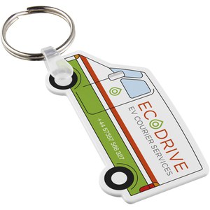 GiftRetail 210474 - Tait van-shaped recycled keychain