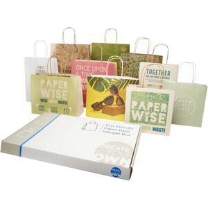 GiftRetail 1PW003 - Agricultural waste and kraft paper bags sample box